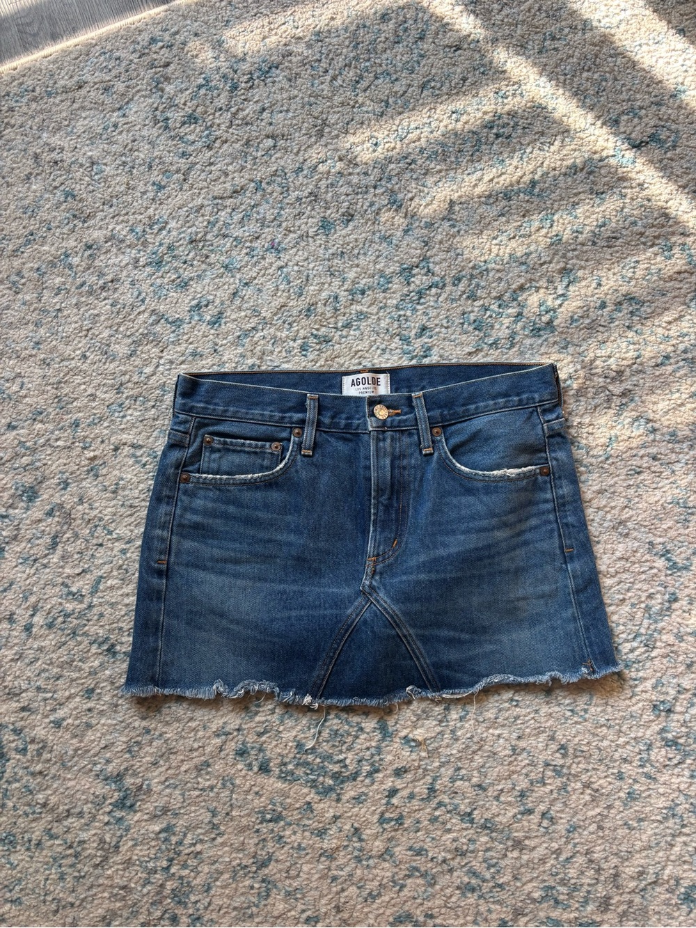 Agolde Mini Denim Skirt
